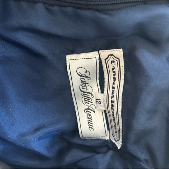 Vintage Carolina Herrera for Saks 5th Ave size 12 Wool Dress - Picture 3 of 5